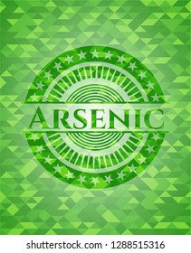 Arsenic Realistic Green Emblem. Mosaic Background