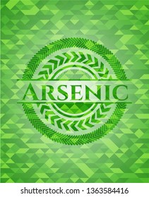 Arsenic Realistic Green Emblem. Mosaic Background