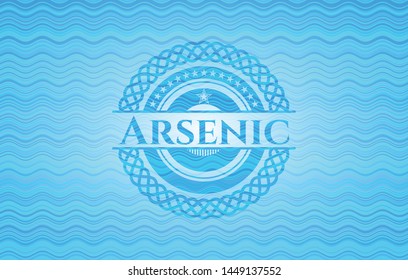 Arsenic Water Representation Style Emblem. Vector Illustration. Detailed.