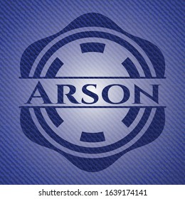 Arson with jean texture. Vector Illustration. Detailed.