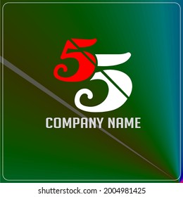 The art of 5 combinations number logo design.
