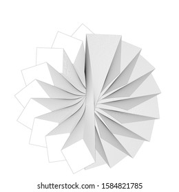 Art abstract 3 d rectangle vector design element, isolated on white geometric shape, futuristic formation