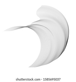 Art abstract 3 d vector design element, isolated on white geometric shape, futuristic formation, technology concept