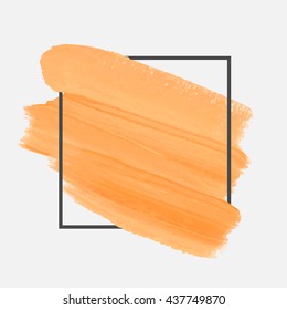 Art abstract background brush paint grunge texture design acrylic stroke poster illustration vector over square frame. Rough paper hand painted vector. Perfect design for headline and logo. 