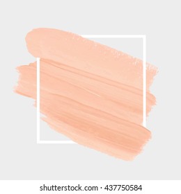 Art abstract background brush paint grunge texture design acrylic stroke poster illustration vector over square frame. Rough paper hand painted vector. Perfect design for headline and logo. 