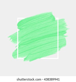 Art abstract background brush paint texture design acrylic stroke poster illustration vector over square frame. Rough paper hand painted vector. Perfect design for headline, logo and sale banner. 