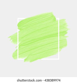 Art abstract background brush paint texture design acrylic stroke poster illustration vector over square frame. Rough paper hand painted vector. Perfect design for headline, logo and sale banner. 