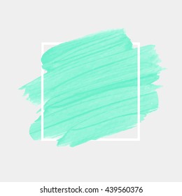 Art abstract background brush paint texture design acrylic stroke poster illustration vector over square frame. Rough paper hand painted vector. Perfect design for headline, logo and sale banner. 