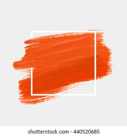 Art abstract background brush paint texture design acrylic stroke poster illustration vector over square frame. Rough paper hand painted vector. Perfect design for headline, logo and sale banner. 