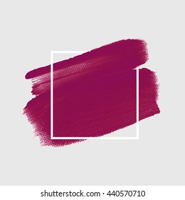 Art abstract background brush paint texture design acrylic stroke poster illustration vector over square frame. Rough paper hand painted vector. Perfect design for headline, logo and sale banner. 
