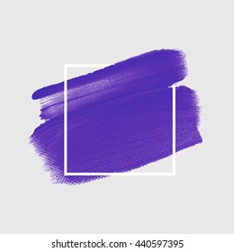 Art abstract background brush paint texture design acrylic stroke poster illustration vector over square frame. Rough paper hand painted vector. Perfect design for headline, logo and sale banner. 