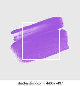 Art abstract background brush paint texture design acrylic stroke poster illustration vector over square frame. Rough paper hand painted vector. Perfect design for headline, logo and sale banner. 