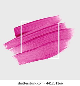Art abstract background brush paint texture design acrylic stroke poster illustration vector over square frame. Rough paper hand painted vector. Perfect design for headline, logo and sale banner. 