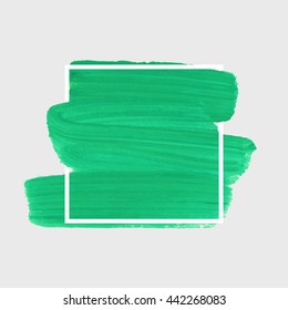 Art abstract background brush paint texture design acrylic stroke poster illustration vector over square frame. Rough paper hand painted vector. Perfect design for headline, logo and sale banner. 
