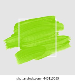 Art abstract background brush paint texture design acrylic stroke poster illustration vector over square frame. Rough paper hand painted vector. Perfect design for headline, logo and sale banner. 