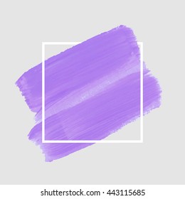 Art abstract background brush paint texture design acrylic stroke poster illustration vector over square frame. Rough paper hand painted vector. Perfect design for headline, logo and sale banner. 