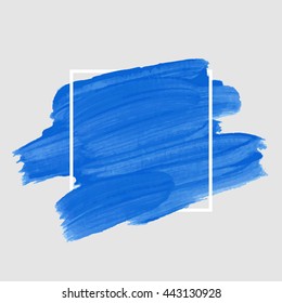 Art abstract background brush paint texture design acrylic stroke poster illustration vector over square frame. Rough paper hand painted vector. Perfect design for headline, logo and sale banner. 