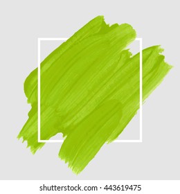 Art abstract background brush paint texture design acrylic stroke poster illustration vector over square frame. Rough paper hand painted vector. Perfect design for headline, logo and sale banner. 