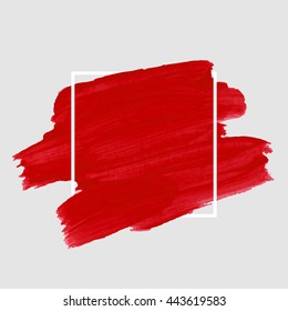 Art abstract background brush paint texture design acrylic stroke poster illustration vector over square frame. Rough paper hand painted vector. Perfect design for headline, logo and sale banner. 