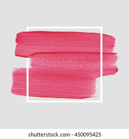 Diseño de textura de pintura de fondo abstracto diseño de trazo acrílico afiche sobre el vector de ilustración de cuadro cuadrado. Diseño perfecto para titulares, logotipo y banner de venta. 