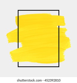 Diseño de textura de pintura de fondo abstracto diseño de trazo acrílico afiche sobre el vector de ilustración de cuadro. Diseño perfecto para titulares, logotipo y banner de venta. 