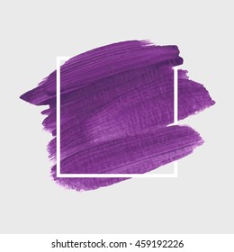 Art abstract background brush paint texture design acrylic stroke poster over square frame illustration vector. Perfect design for headline, logo and sale banner. 