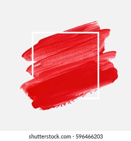 Brush Painted Acrylic Abstract Background Illustration Stock Vector ...