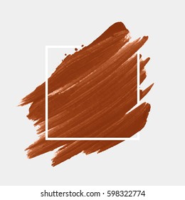 Art abstract background brush paint acrylic texture design poster illustration vector over square frame. Perfect watercolor design for headline, logo and sale banner. 
