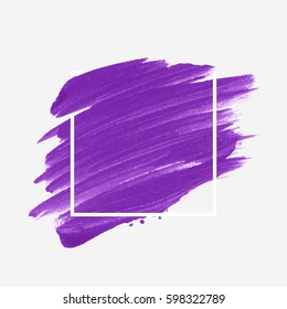 Art abstract background brush paint acrylic texture design poster illustration vector over square frame. Perfect watercolor design for headline, logo and sale banner. 
