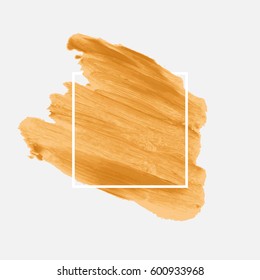 Art abstract background brush paint acrylic texture design poster illustration vector over square frame. Perfect watercolor design for headline, logo and sale banner. 