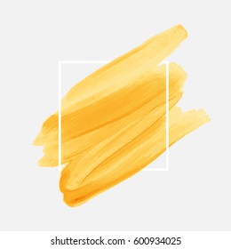 Art abstract background brush paint acrylic texture design poster illustration vector over square frame. Perfect watercolor design for headline, logo and sale banner. 