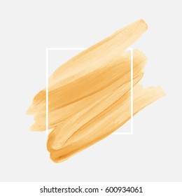 Art abstract background brush paint acrylic texture design poster illustration vector over square frame. Perfect watercolor design for headline, logo and sale banner. 
