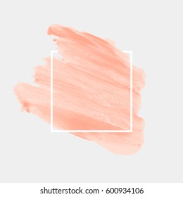 Art abstract background brush paint acrylic texture design poster illustration vector over square frame. Perfect watercolor design for headline, logo and sale banner. 