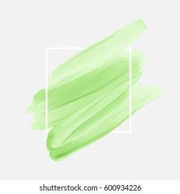 Art abstract background brush paint acrylic texture design poster illustration vector over square frame. Perfect watercolor design for headline, logo and sale banner. 
