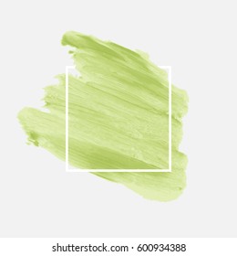 Art abstract background brush paint acrylic texture design poster illustration vector over square frame. Perfect watercolor design for headline, logo and sale banner. 