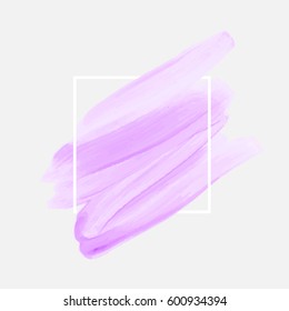 Art abstract background brush paint acrylic texture design poster illustration vector over square frame. Perfect watercolor design for headline, logo and sale banner. 