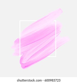Art abstract background brush paint acrylic texture design poster illustration vector over square frame. Perfect watercolor design for headline, logo and sale banner. 