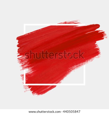 Art abstract background brush paint texture design acrylic stroke poster illustration vector over square frame. Rough paper hand painted vector. Perfect design for headline, logo and sale banner. 