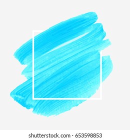Art abstract background brush painted design illustration vector over square frame. Perfect watercolor design for headline, logo and sale banner. 