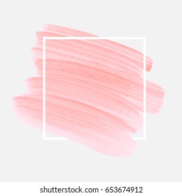 Art abstract background brush painted design illustration vector over square frame. Perfect watercolor design for headline, logo and sale banner. 