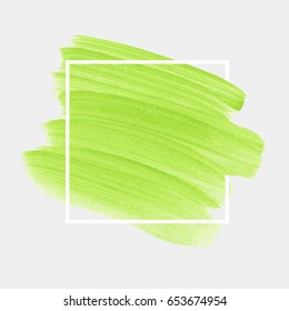 Art abstract background brush painted design illustration vector over square frame. Perfect watercolor design for headline, logo and sale banner. 