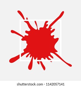 Art abstract background paint splash texture design poster illustration vector over square frame. 