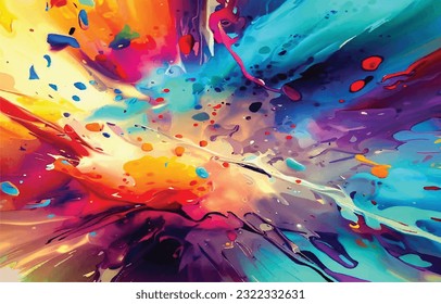 Art abstract background splash colorful and brush abstract background