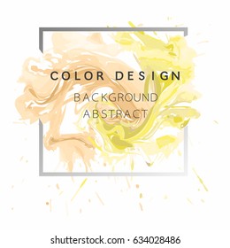 Art abstract background watercolor paint  texture design poster illustration vector over square frame. Perfect watercolor design for headline, logo and sale banner.