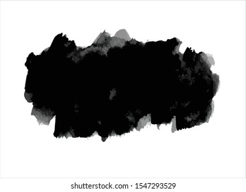 art abstract black ink paint stroke background vector