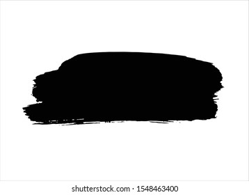 art abstract black ink paint stroke background vector