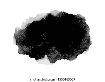 art abstract black ink paint stroke background vector