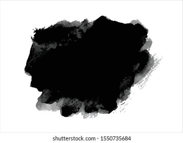 art abstract black ink paint stroke background vector