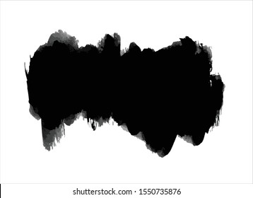 art abstract black ink paint stroke background vector