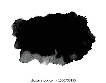 art abstract black ink paint stroke background vector